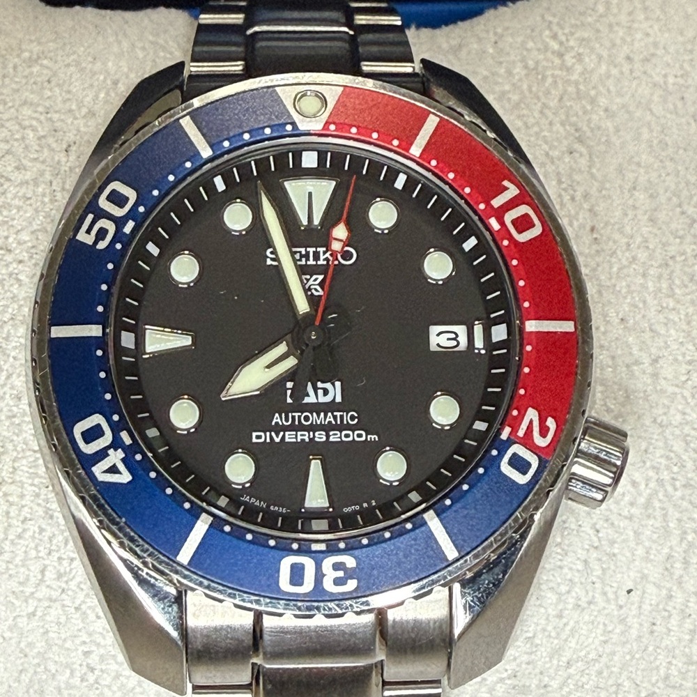 Seiko SUMO Prospex PADI Date Automatic Designer Diver Mens Watch